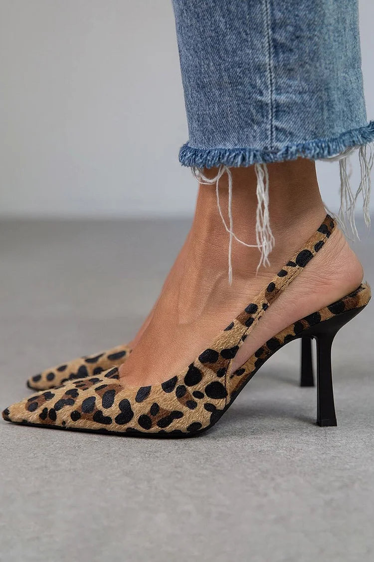 Ambra | Décolleté leopard amb cinturó posterior