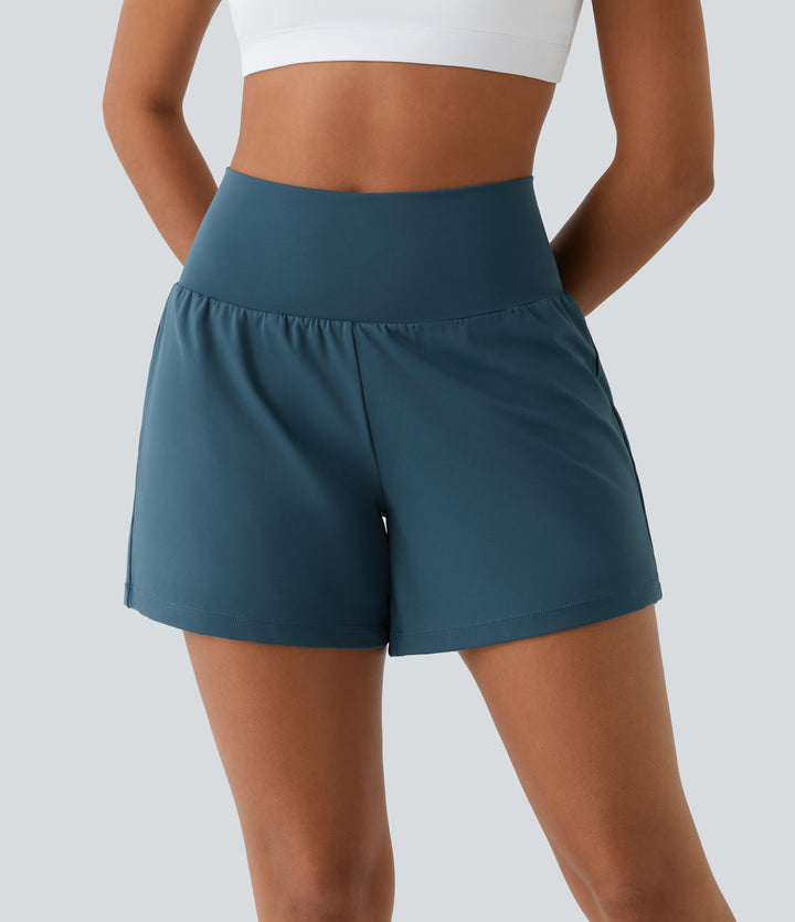 Gayle | Pantalons curts de ioga 2-en-1 amb cintura alta, butxaca per al darrere i butxaca lateral