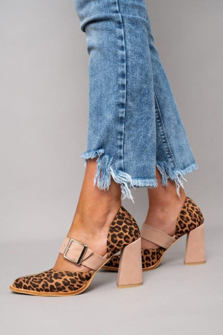 Selveta | Sandàlies Lleopardades en Camussa amb Taló Estable