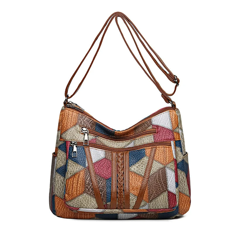 Marina | Bossa de patchwork de cuir vegà