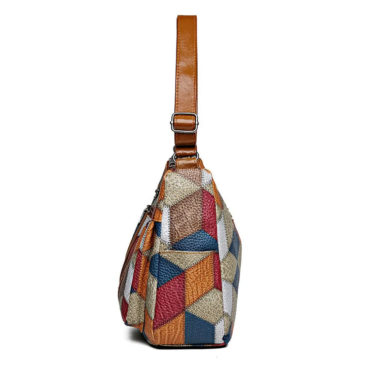Marina | Bossa de patchwork de cuir vegà