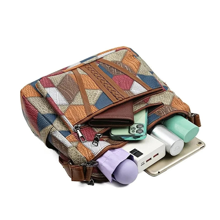 Marina | Bossa de patchwork de cuir vegà