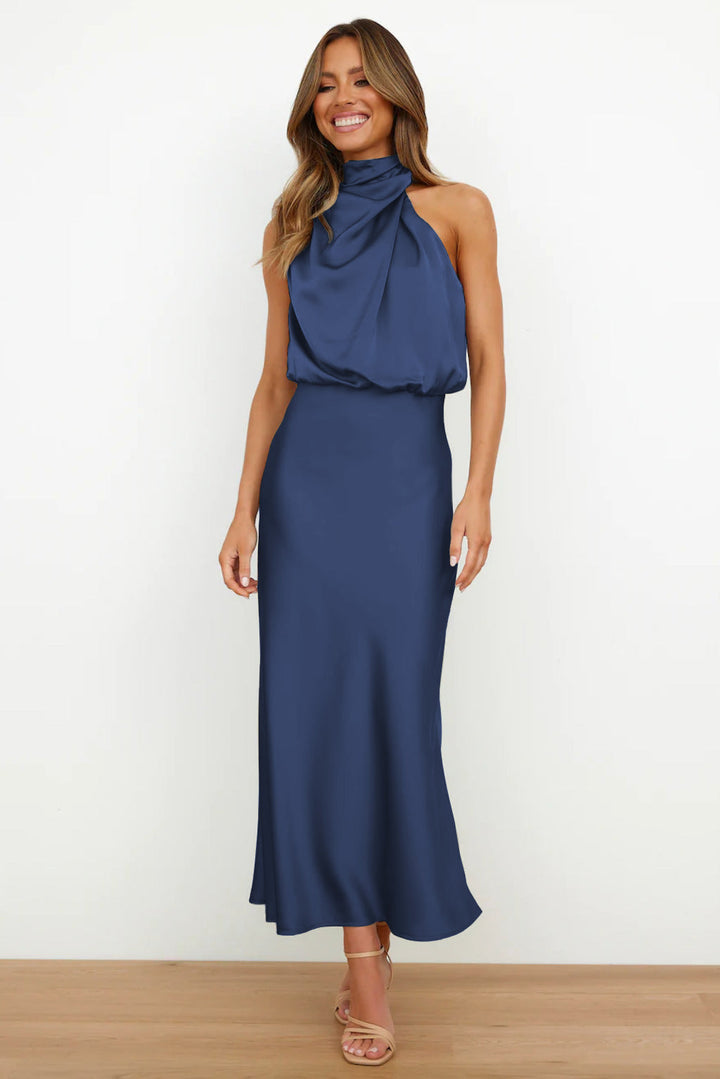 Verona | Elegant vestit llarg de satí amb brillantor