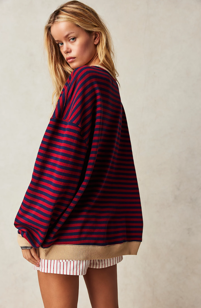 Jersei de dona ratllat amb tall oversize generós