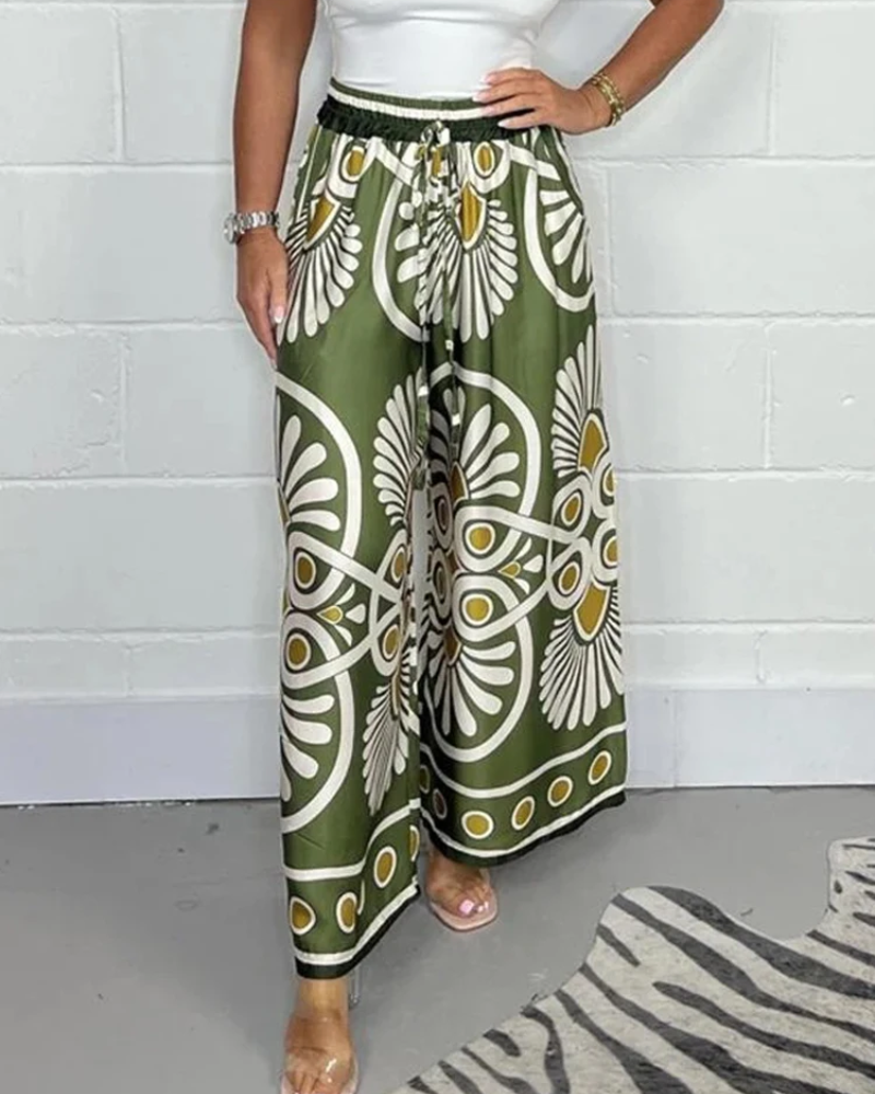 Aya | Pantalons de satí amb tall ampli i elegant