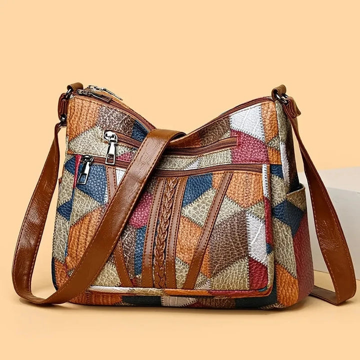 Marina | Bossa de patchwork de cuir vegà
