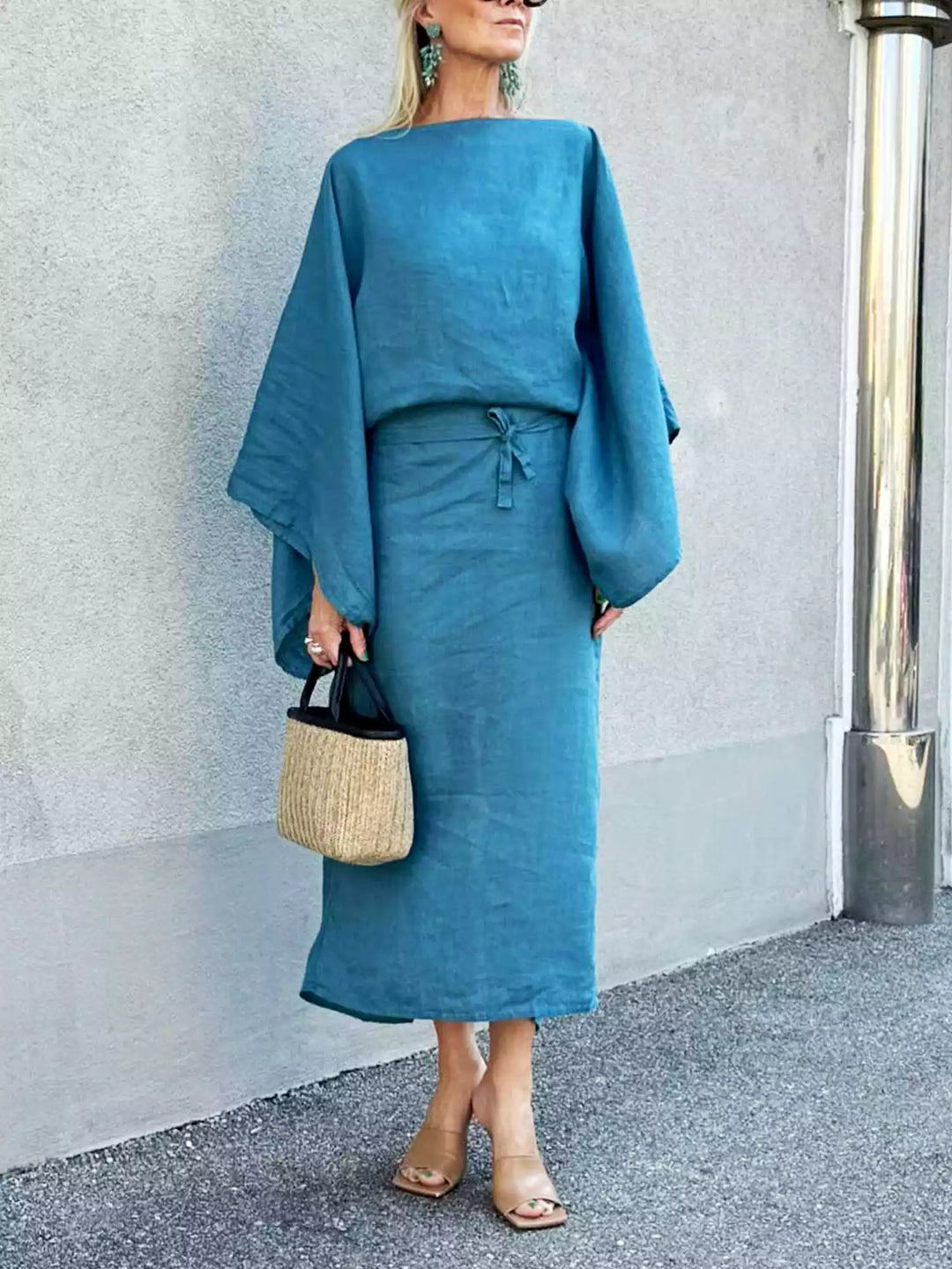 Marjon | Vestit de quimono de lli lleuger