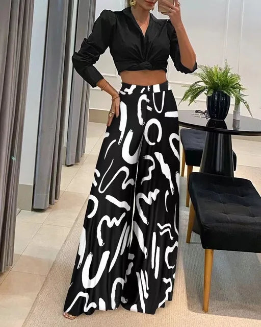 Pantalons Amples Amb Motius Blancs | Emma