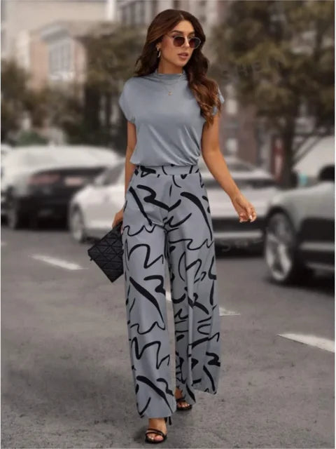 Pantalons Amples Amb Motius Blancs | Emma