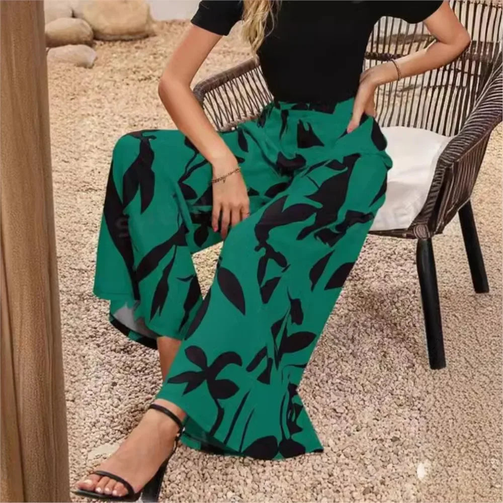 Pantalons Amples Amb Motius Blancs | Emma