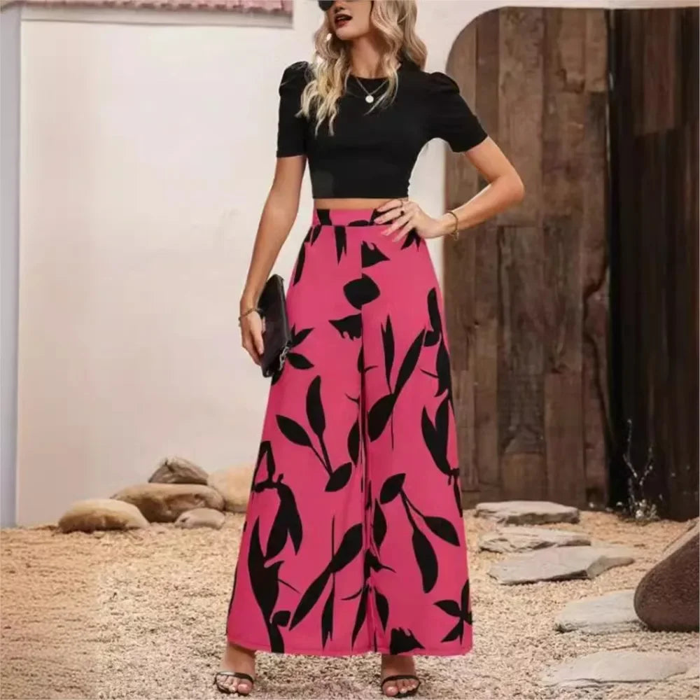 Pantalons Amples Amb Motius Blancs | Emma