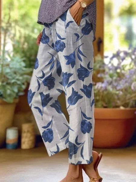 Pantalons d'estiu amb estampat floral