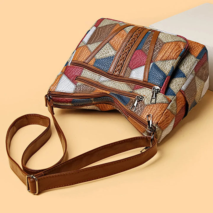 Marina | Bossa de patchwork de cuir vegà