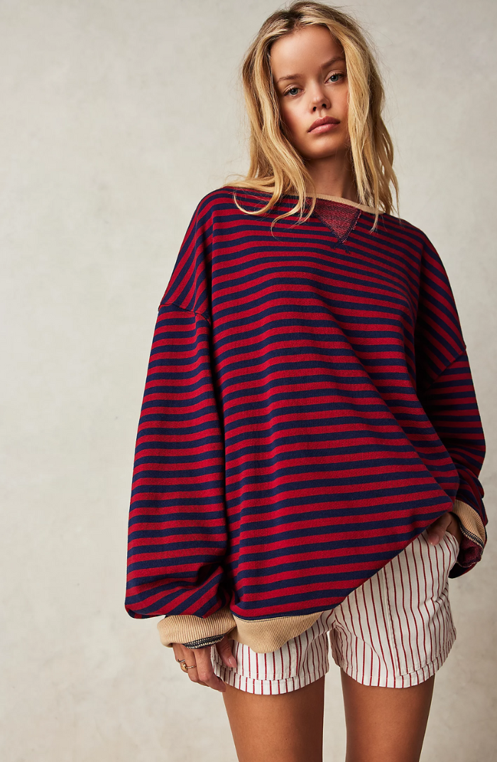 Jersei de dona ratllat amb tall oversize generós