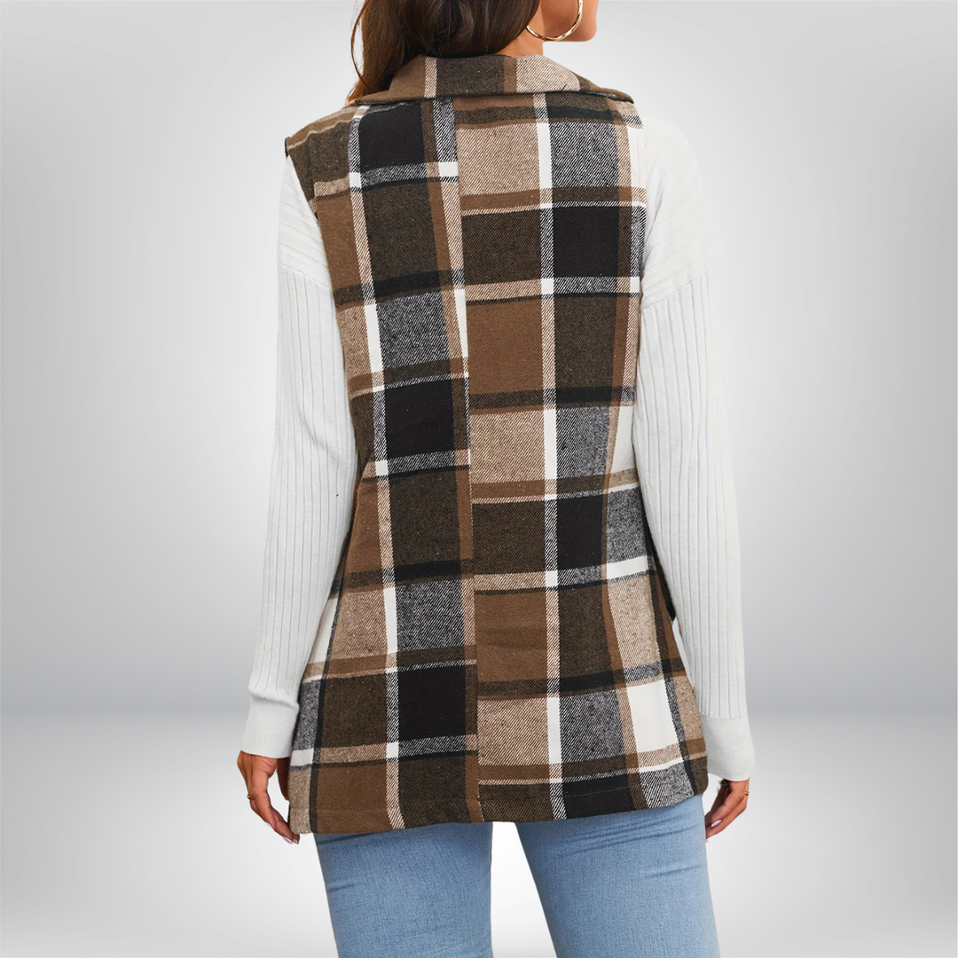Amelia | Blazer de quadres de material de llana suau