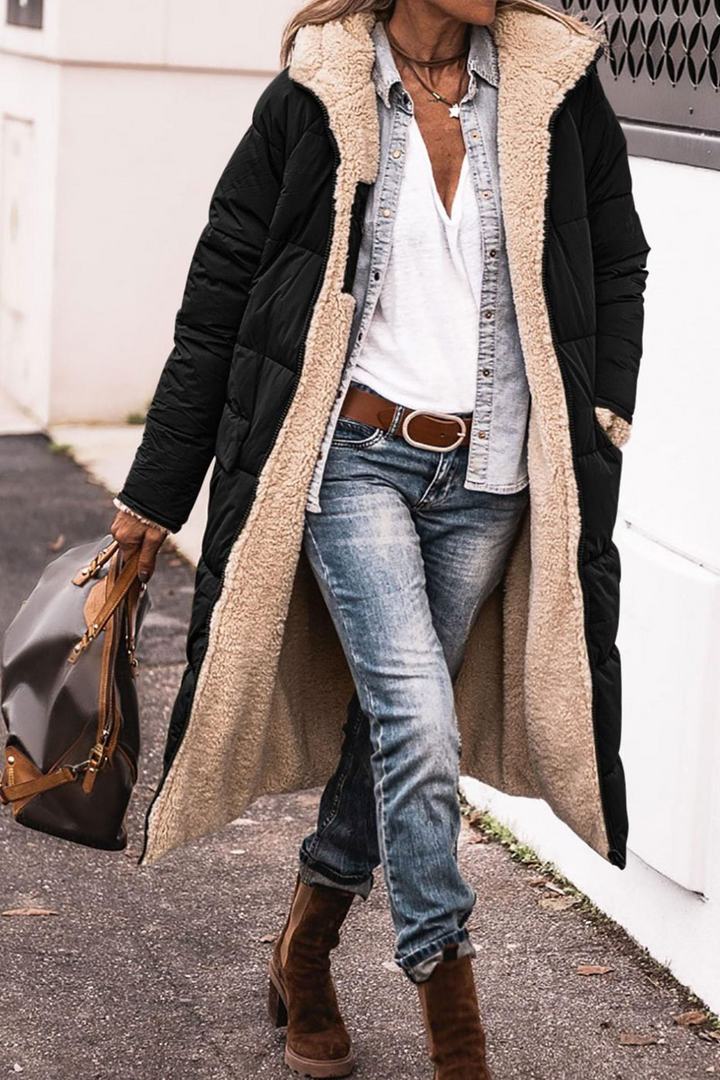 SARAH | Abric reversible elegant per a dones amb caputxa