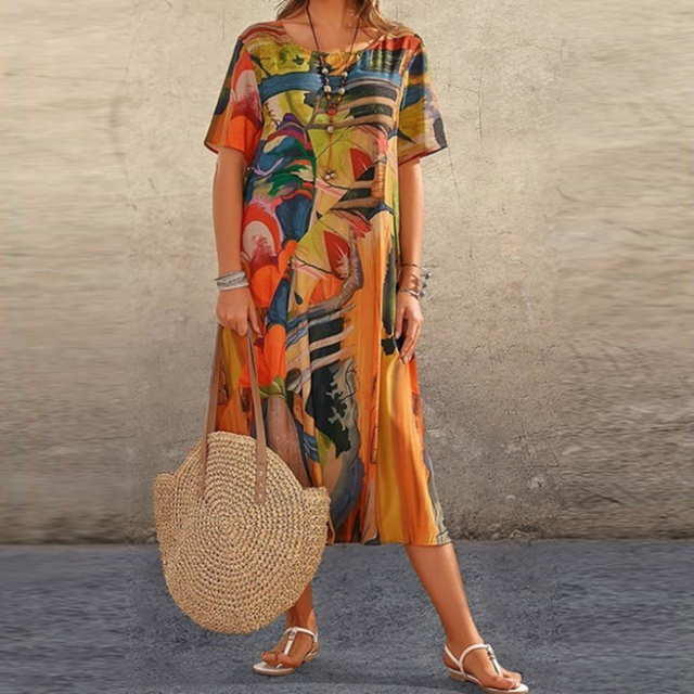 Nora | Vestit floral amb escot en V