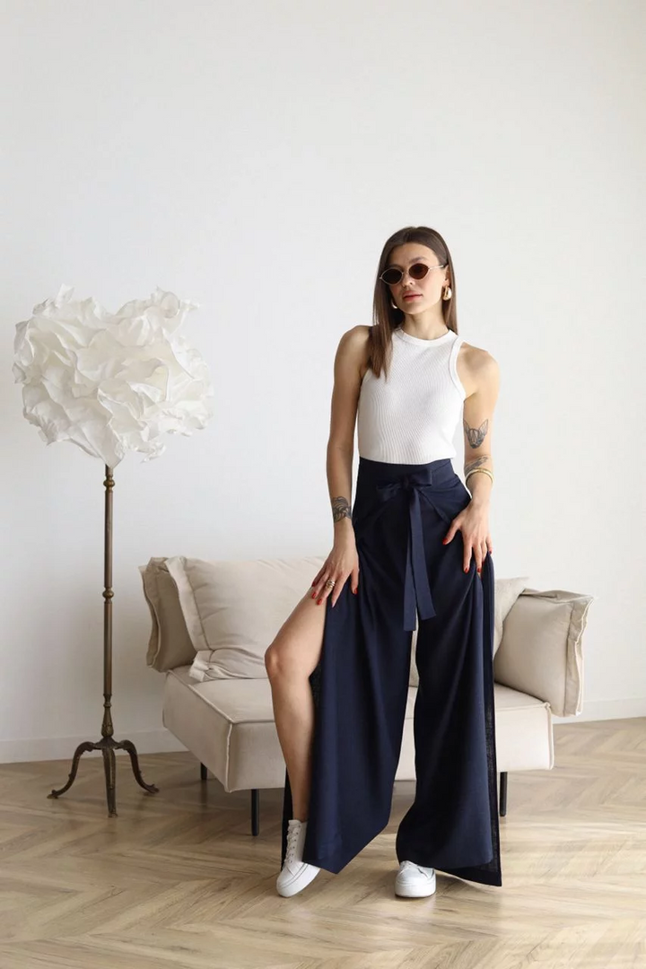 Aria | Pantalons de lli amb tall ample