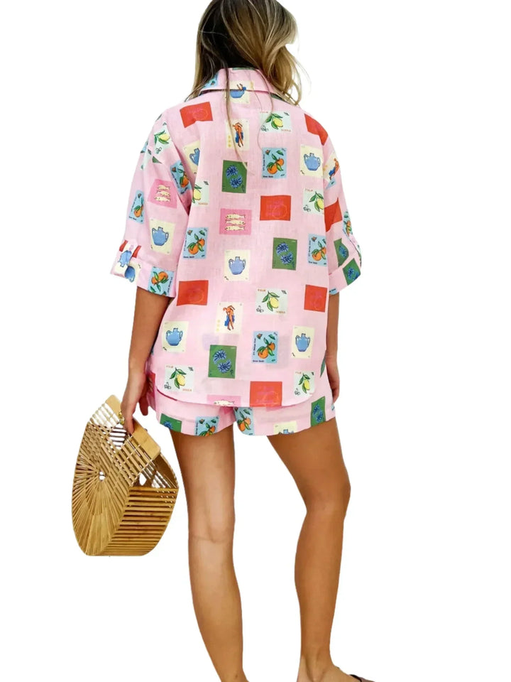 Annabel | Conjunt amb estampat de segell rosa