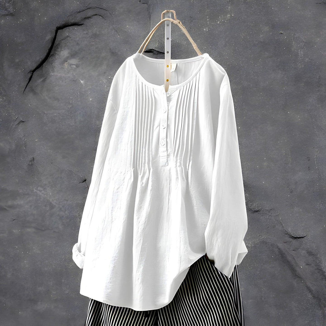 Blusa plisada Eline elegant per a ocasions amb estil