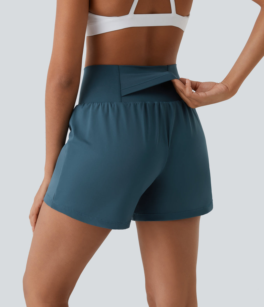 Gayle | Pantalons curts de ioga 2-en-1 amb cintura alta, butxaca per al darrere i butxaca lateral