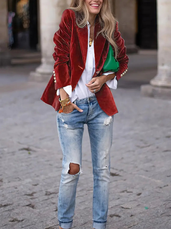 Bella | Blazer de vellut suau i elegant per a dones