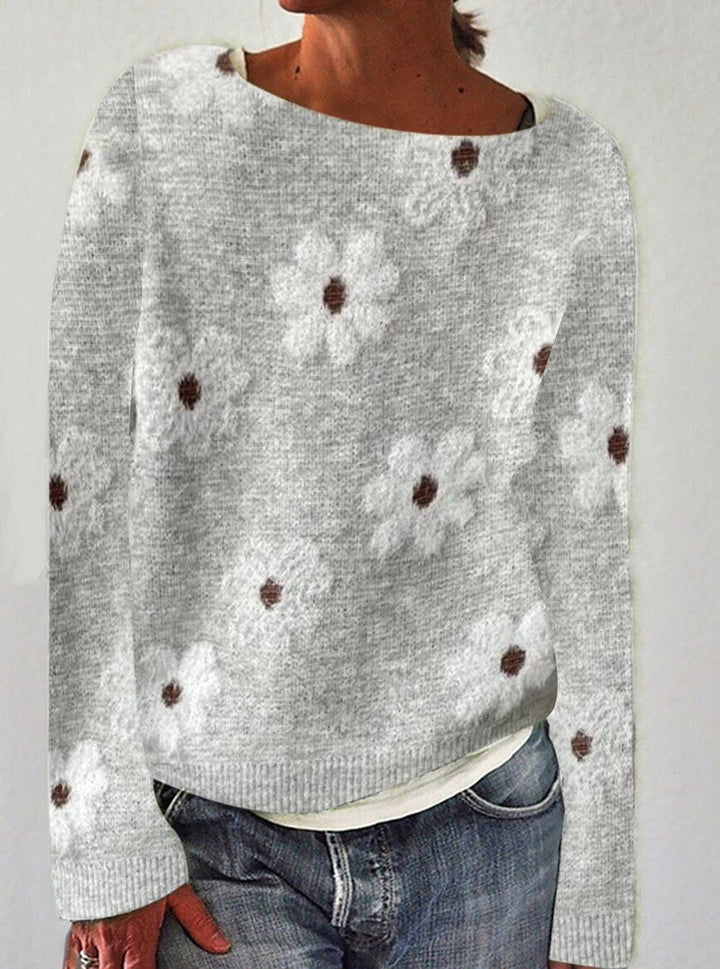 Savannah | Pullover de punt amb patró de trenes i coll alt