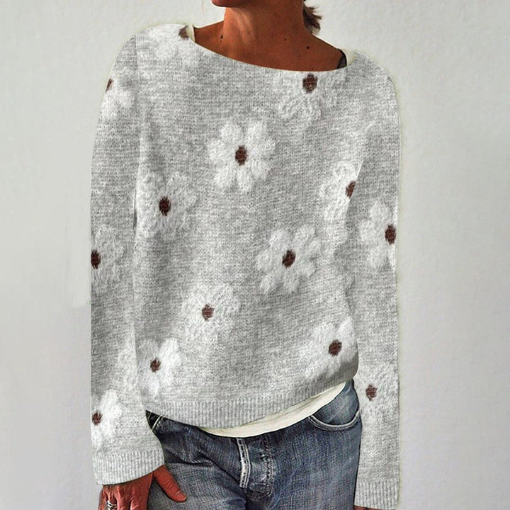 Savannah | Pullover de punt amb patró de trenes i coll alt