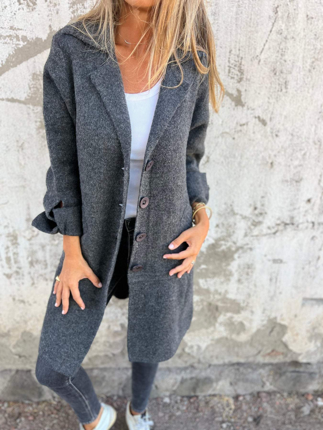 Ivanka | Abric llarg amb manigues en estil casual
