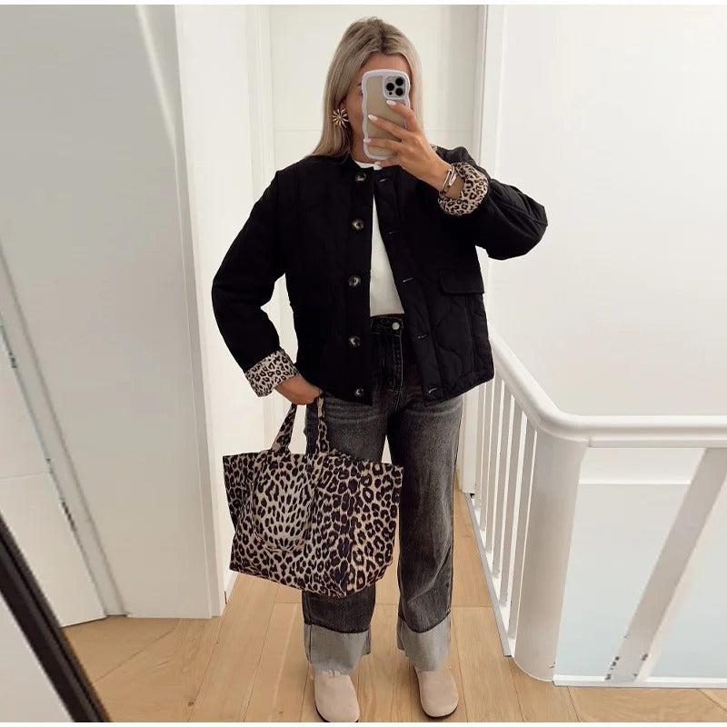 Isabelle | Jaqueta amb patró de lleopard de moda