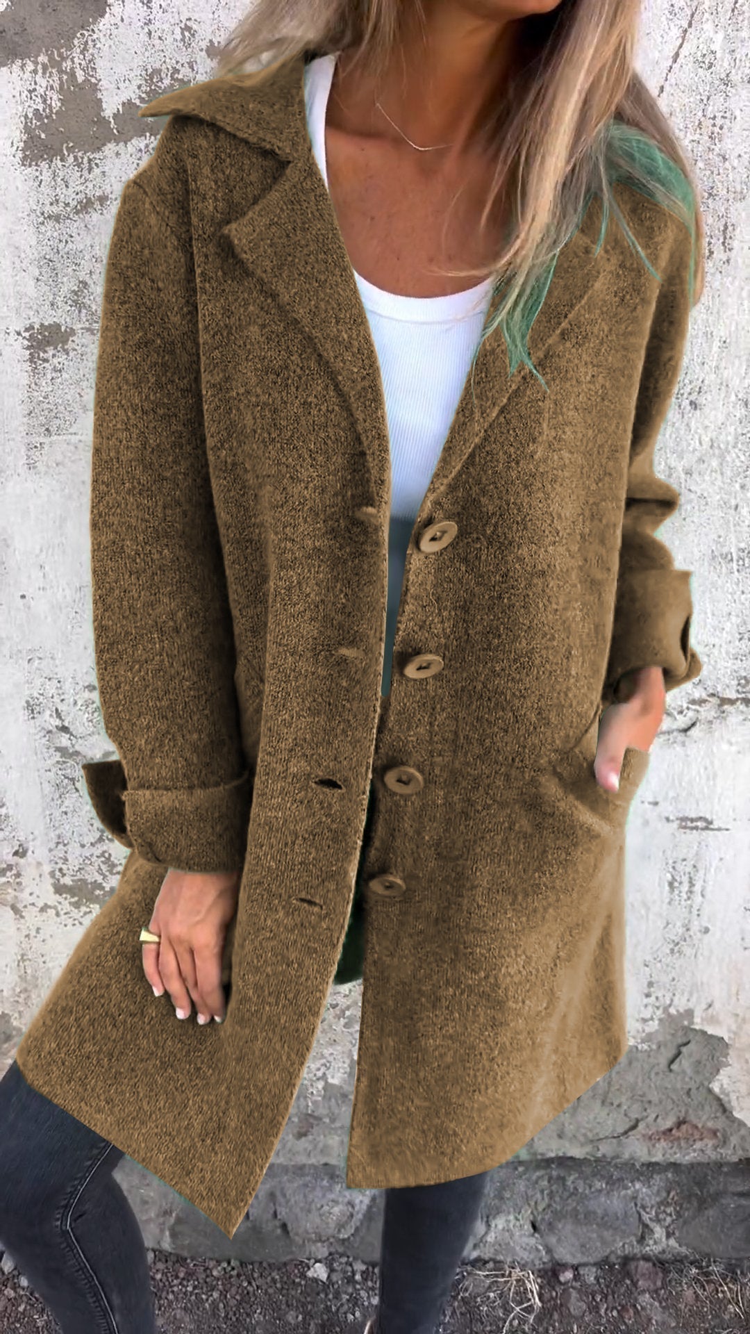 Ivanka | Abric llarg amb manigues en estil casual