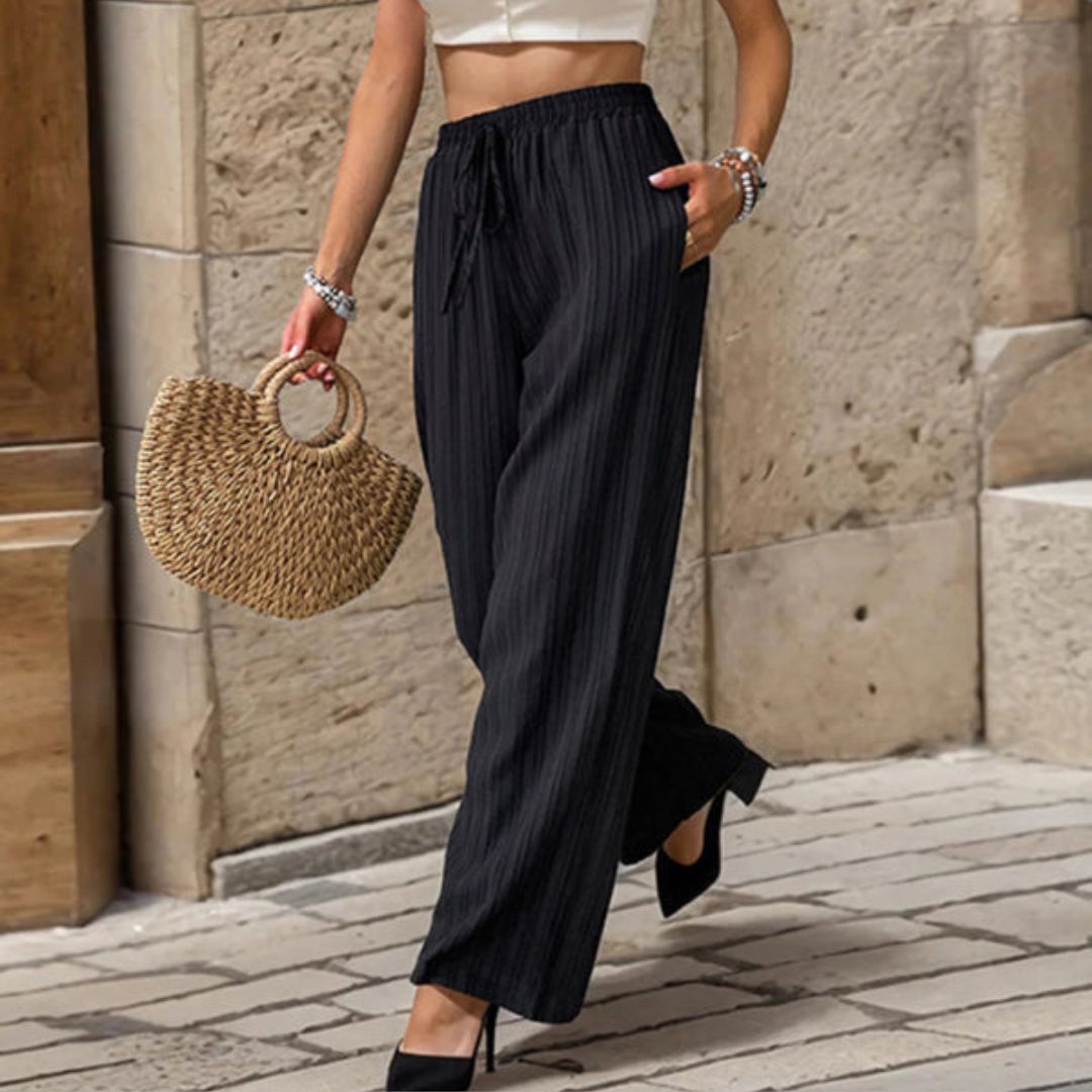 Pantalons plissats | Cama ampla i punt de disseny