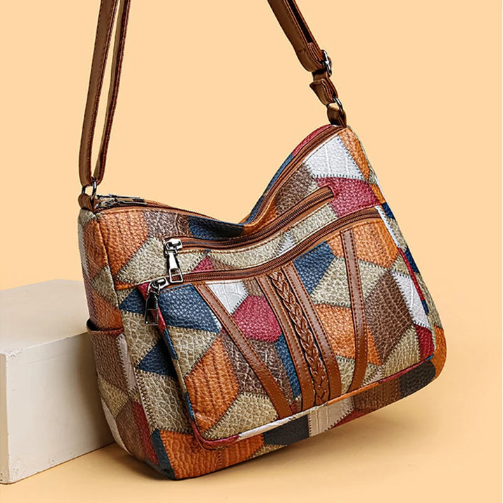 Marina | Bossa de patchwork de cuir vegà