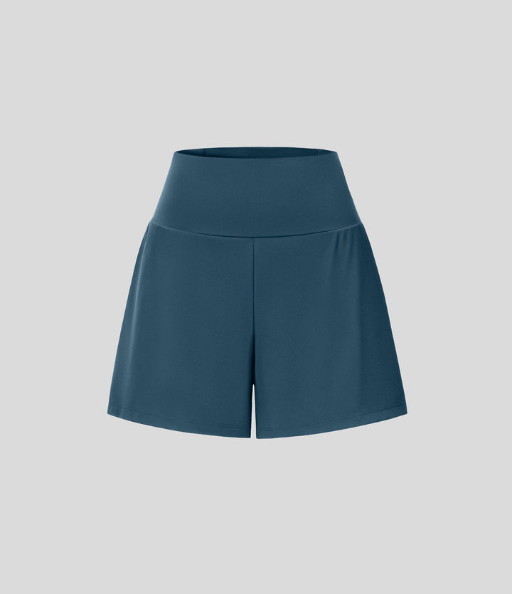 Gayle | Pantalons curts de ioga 2-en-1 amb cintura alta, butxaca per al darrere i butxaca lateral