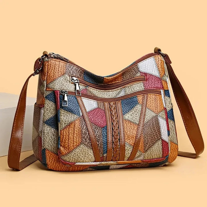 Marina | Bossa de patchwork de cuir vegà