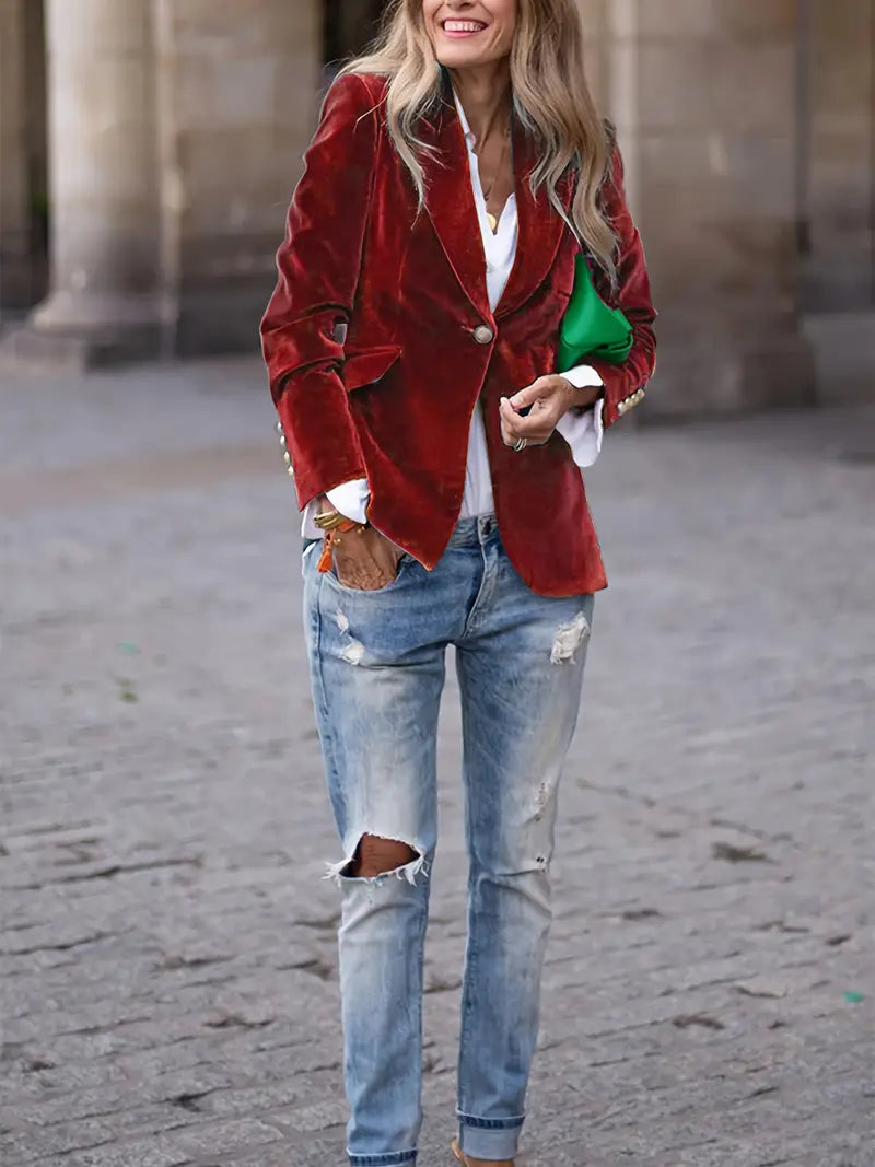 Bella | Blazer de vellut suau i elegant per a dones