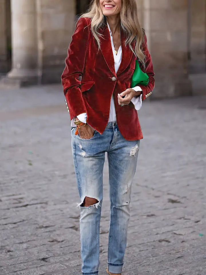 Bella | Blazer de vellut suau i elegant per a dones