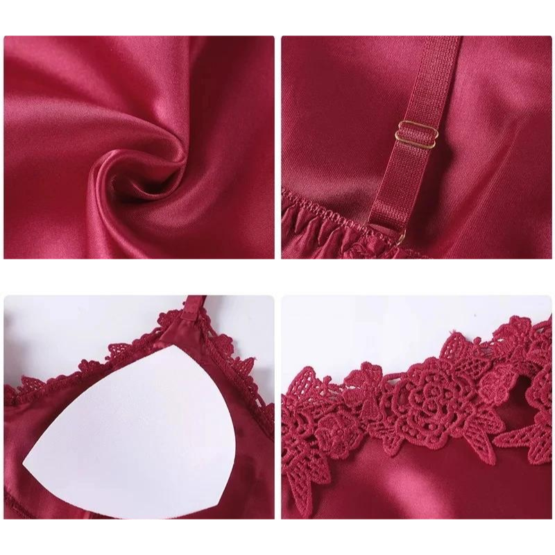 Livia | Conjunt de pijama de satí luxós 5 en 1 per a dones