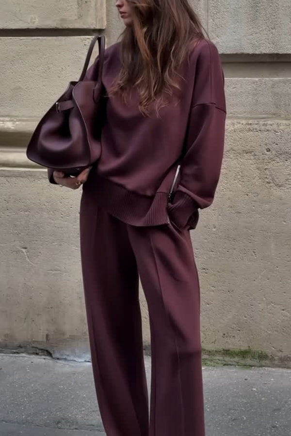 Jessy | Conjunt de tricot de suèter i pantalons per a moments còmodes