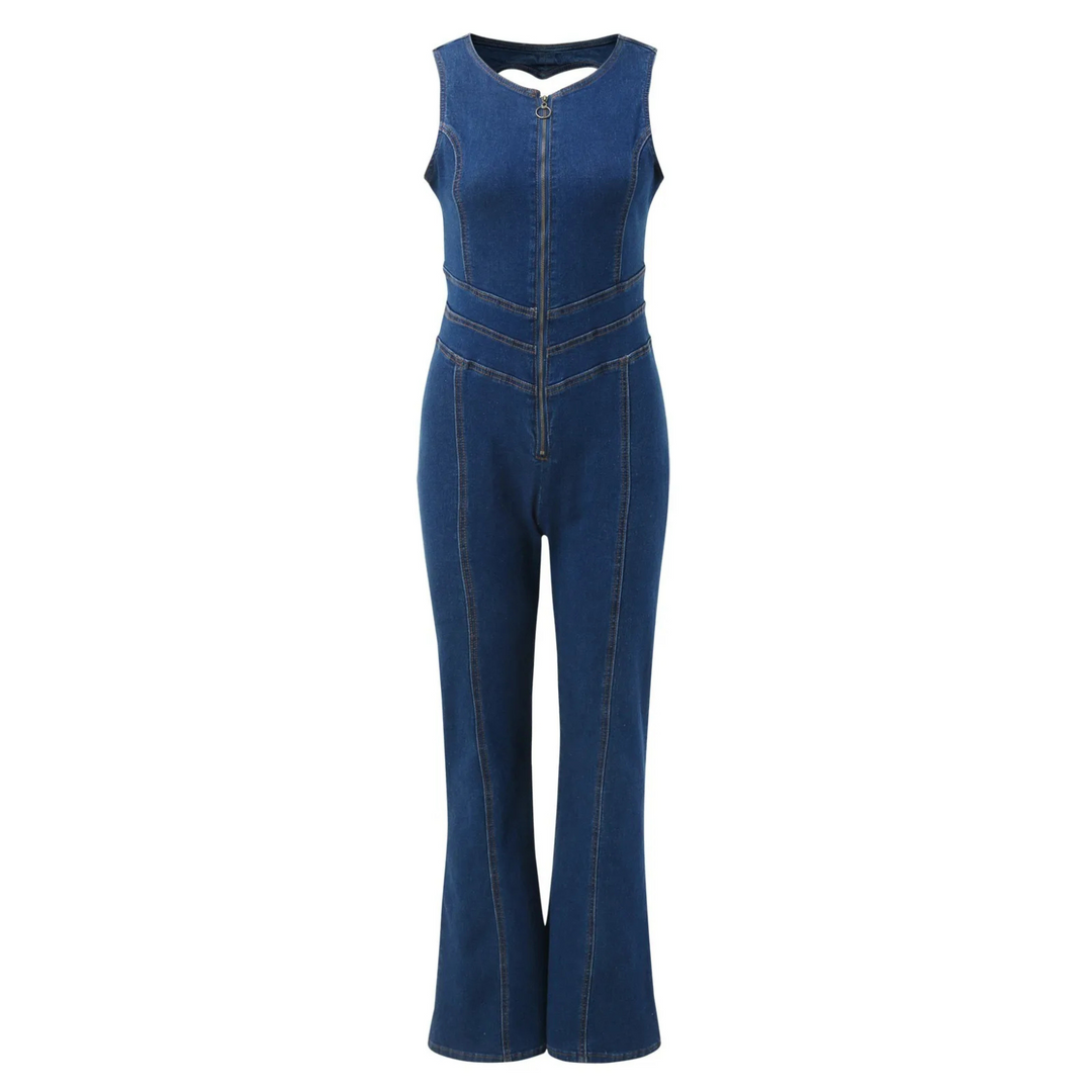 Stella | Jumpsuit de Denim amb Motiu de Cor a l'Esquena