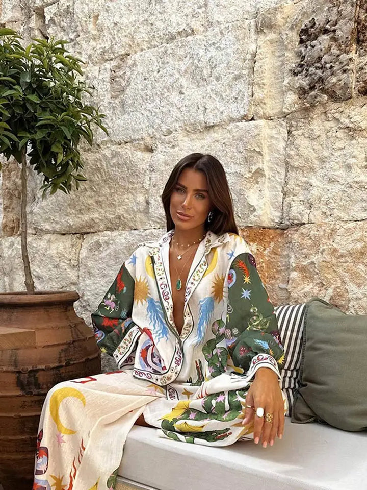 Sarah | Elegància atemporal, conjunt de camisa i pantalons