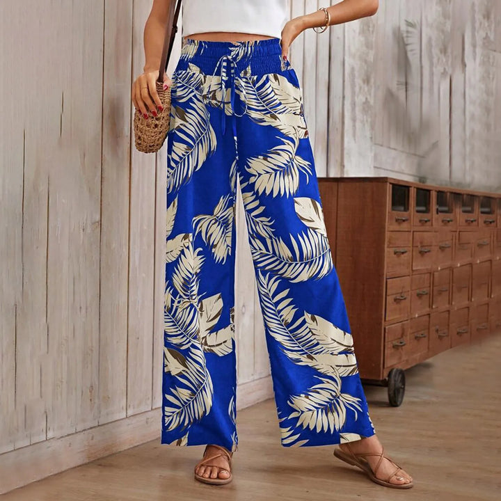 Pantalons Amples Amb Motius Blaves | Lara