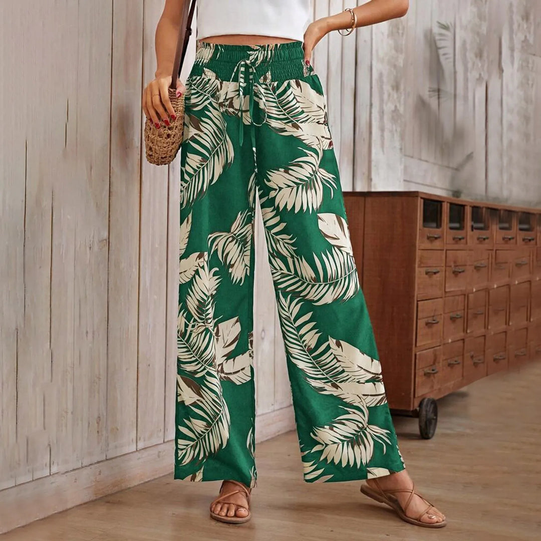 Pantalons Amples Amb Motius Blaves | Lara
