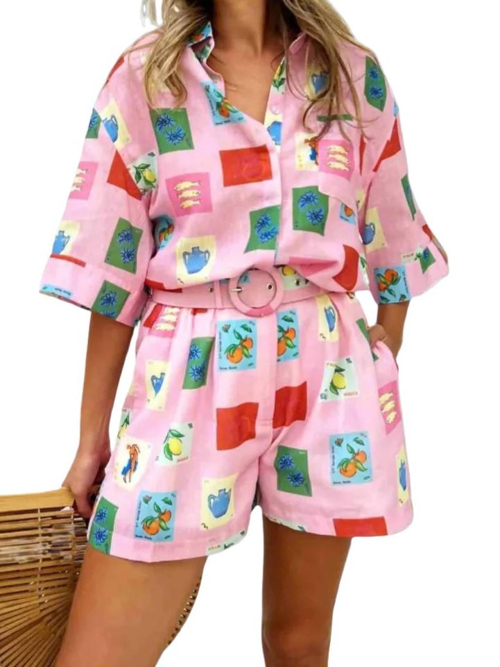 Annabel | Conjunt amb estampat de segell rosa