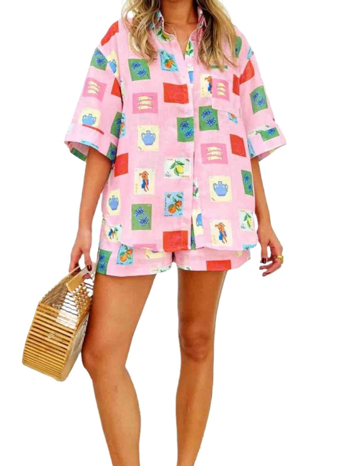 Annabel | Conjunt amb estampat de segell rosa