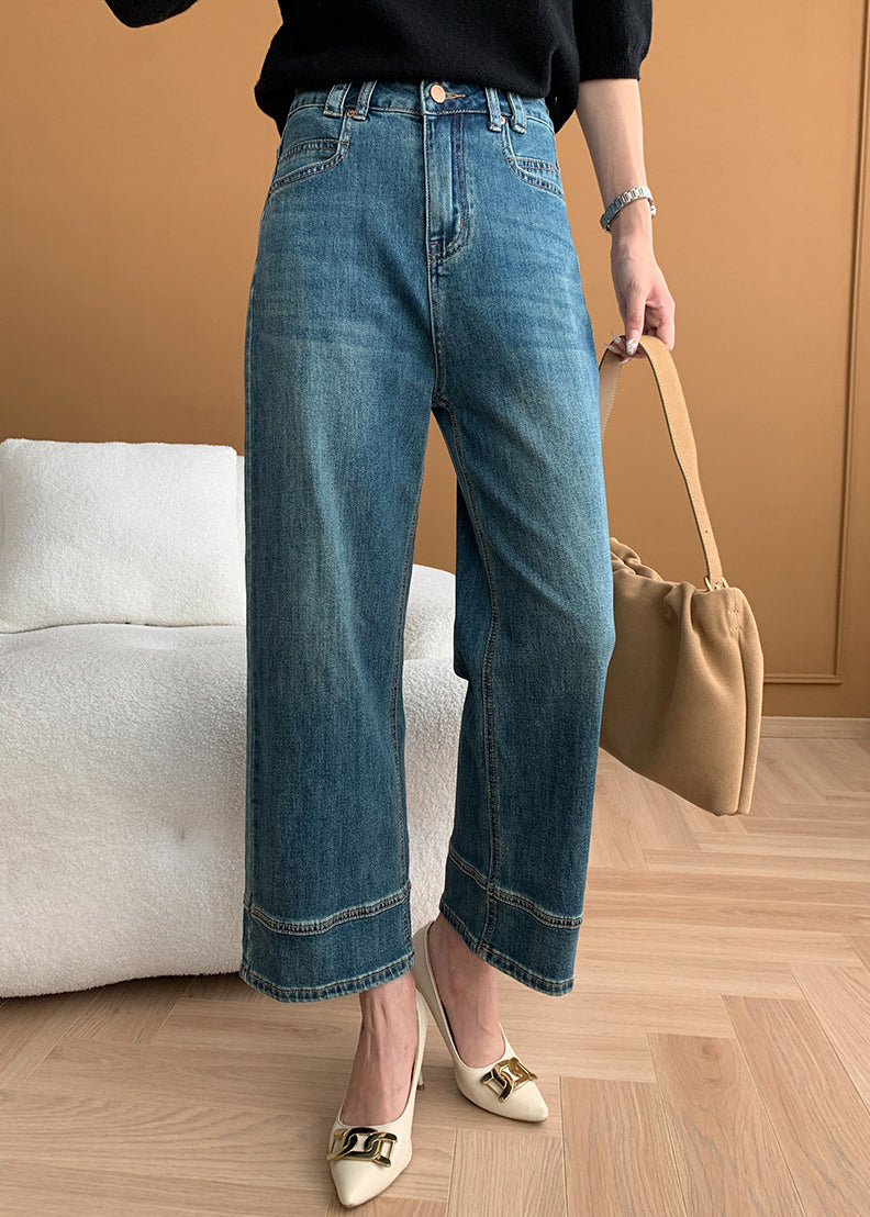 Jeans de cintura alta amb butxaques d'estil tardor