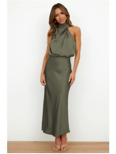 Verona | Elegant vestit llarg de satí amb brillantor
