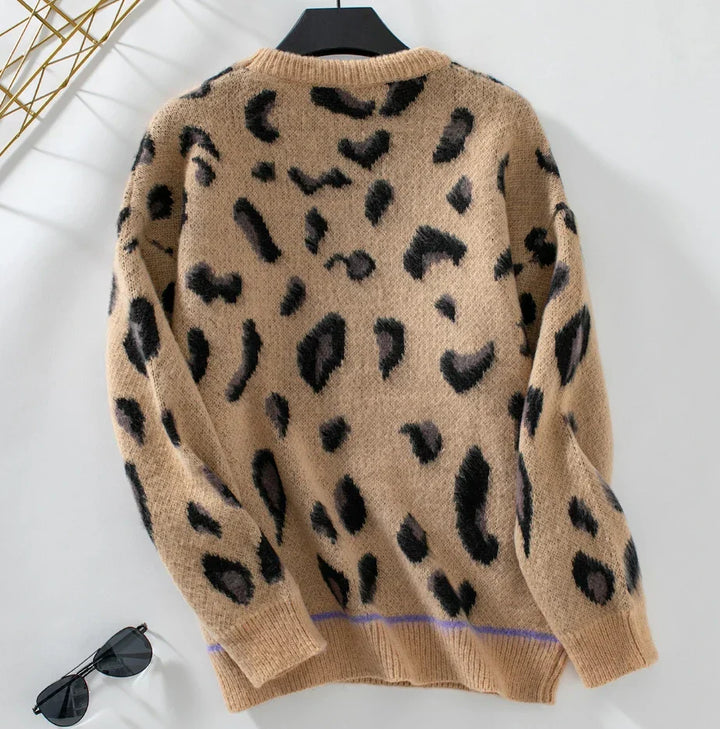 Le Clair | Suèter de llana amb estampat de lleopard-Jacquard