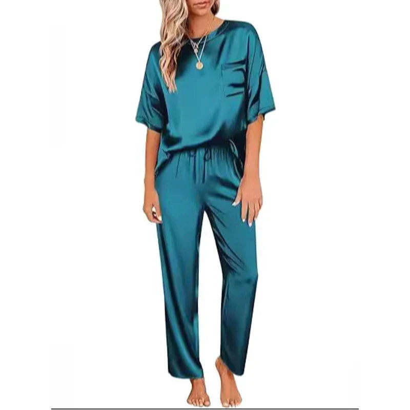 Gabriëlla | Conjunt de pijama de setí per a nits elegants
