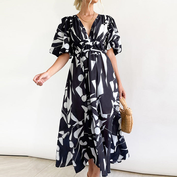 DARINA | Elegant vestit maxi fluid vermell i rosa